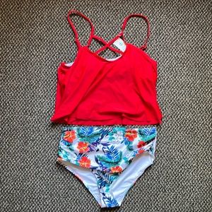 Beachsissi high waisted top and bottom swimwear.
